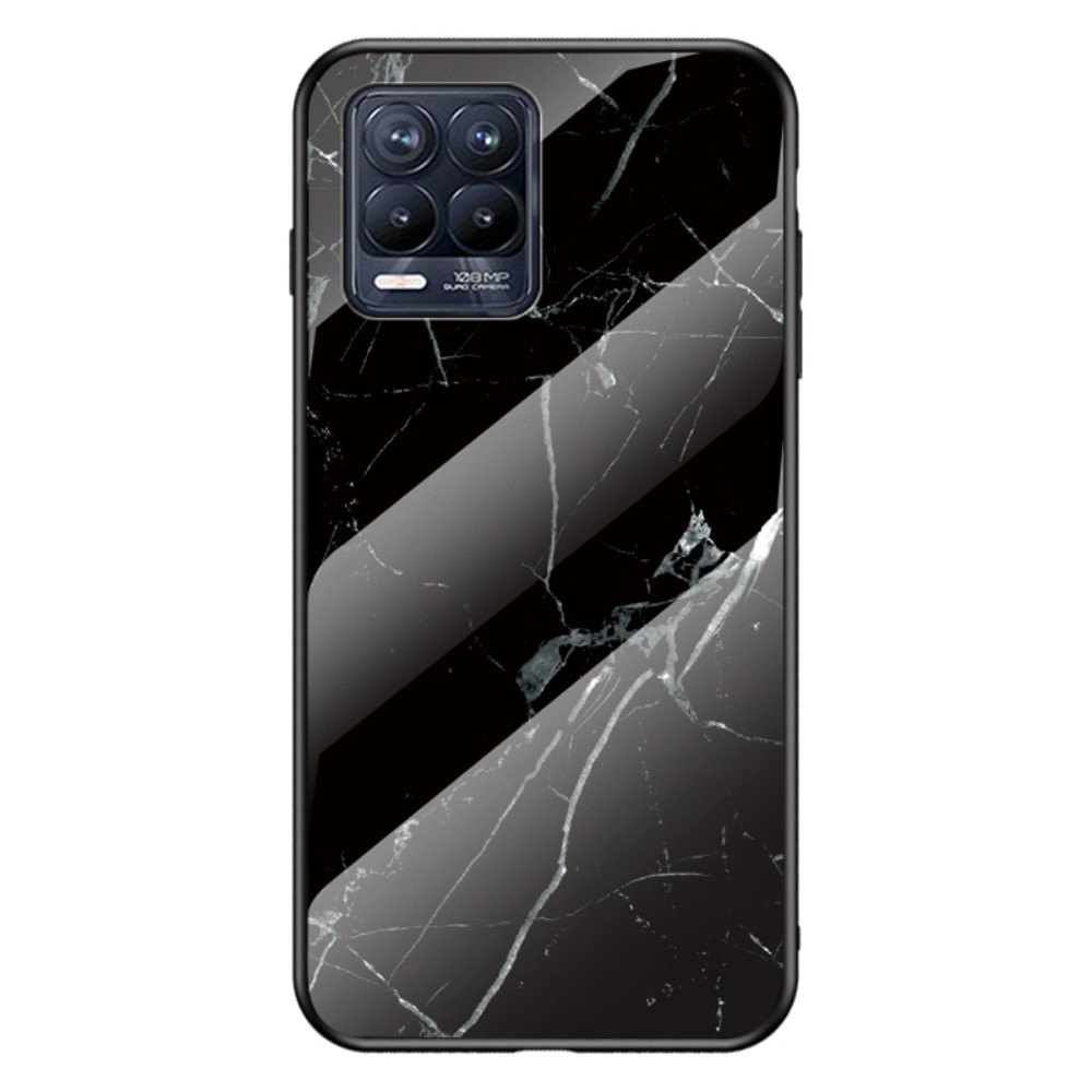 Θήκη Realme 8 / 8 Pro OEM σχέδιο Marble με Πλάτη Tempered Glass TPU μαύρο