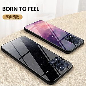 Θήκη Realme 8 / 8 Pro OEM σχέδιο Fantasy Sky με πλάτη από Tempered Glass και εσωτερικό TPU - Image 3