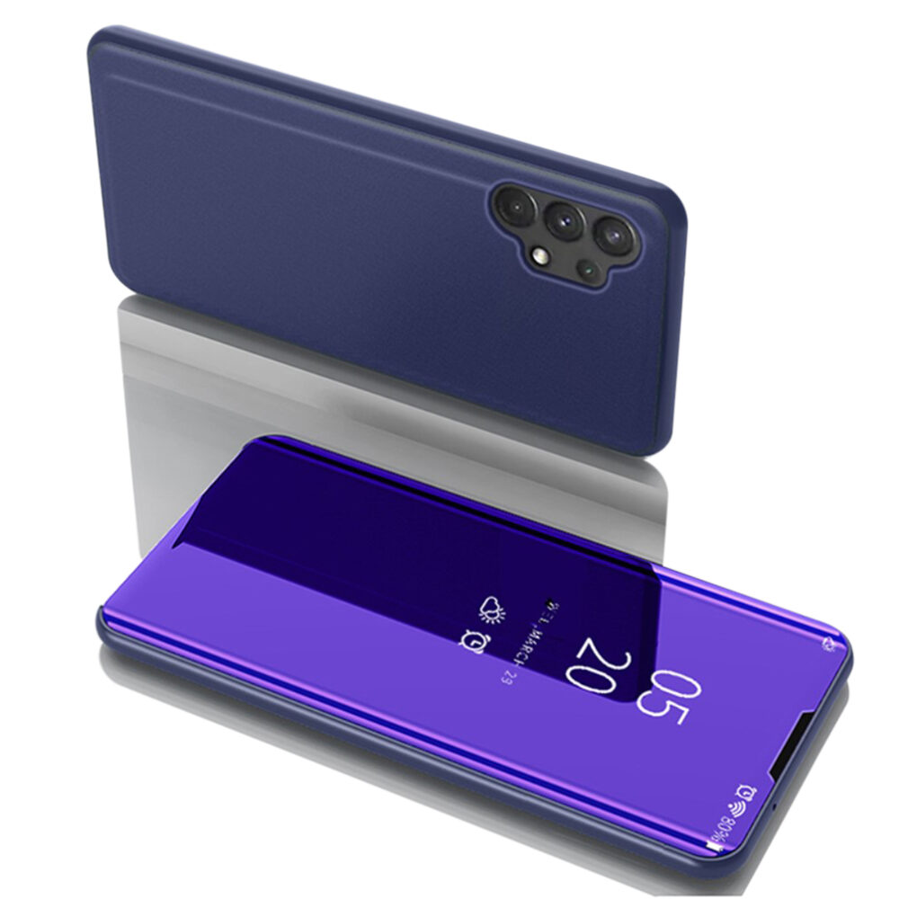 Θήκη Samsung Galaxy A32 4G OEM Mirror Surface Series Flip Window δερματίνη μπλε / μωβ Θήκη Samsung Galaxy A32 4G OEM Mirror Surface Series Flip Window δερματίνη μπλε / μωβ