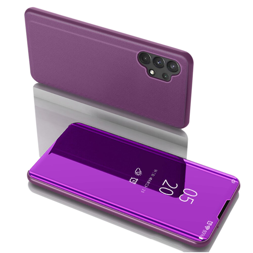 Θήκη Samsung Galaxy A32 4G OEM Mirror Surface Series Flip Window δερματίνη μωβ Θήκη Samsung Galaxy A32 4G OEM Mirror Surface Series Flip Window δερματίνη μωβ