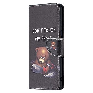 Θήκη Xiaomi Poco X3 NFC / X3 Pro OEM Angry bear with chainsaw με βάση στήριξης, υποδοχές καρτών και μαγνητικό κούμπωμα Flip Wallet από συνθετικό δέρμα και TPU - Image 3