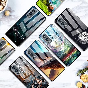 Θήκη OnePlus Nord 2 5G OEM σχέδιο Man On The Moon με πλάτη από Tempered Glass και εσωτερικό TPU - Image 4