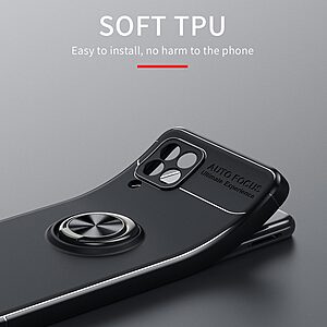 Θήκη Samsung Galaxy A22 4G OEM Magnetic Ring Kickstand / Μαγνητικό δαχτυλίδι / Βάση στήριξης TPU κόκκινο - Image 4