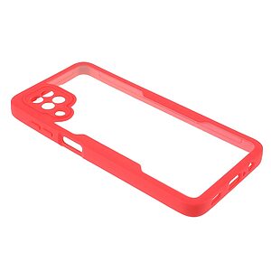 Θήκη Samsung Galaxy A22 4G OEM Full Cover Case 360° με Screen Protector και TPU Frame κόκκινο - Image 3