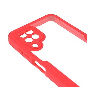 Θήκη Samsung Galaxy A22 4G OEM Full Cover Case 360° με Screen Protector και TPU Frame κόκκινο - Image 5