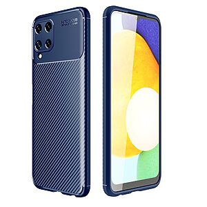 Θήκη Samsung Galaxy A22 4G OEM Beetle Series Carbon Fiber Πλάτη TPU μπλε