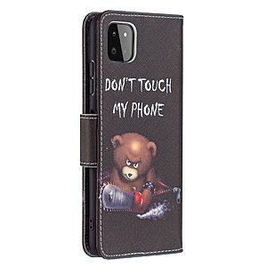 Θήκη Samsung Galaxy A22 5G OEM Angry bear with chainsaw με βάση στήριξης, υποδοχές καρτών και μαγνητικό κούμπωμα Flip Wallet από συνθετικό δέρμα και TPU - Image 3