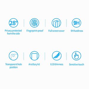 NiLLkin Amazing Anti Privacy - Spy για iPhone 13 Pro Max / iPhone 14 Plus (Πλήρης Κάλυψη) Αντιχαρακτικό γυαλί Tempered Glass 9H – 0.33mm μαύρο - Image 3