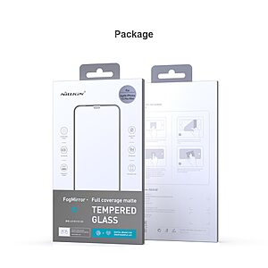 NiLLkin FogMirror για iPhone 13 Pro Max / iPhone 14 Plus (Πλήρης Κάλυψη) Αντιχαρακτικό γυαλί Tempered Glass 9H – μαύρο - 0.33mm - Image 5