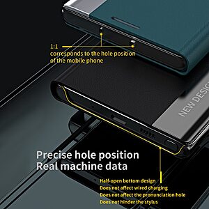 Θήκη iPhone 13 New Design Leather Stand Cover από συνθετικό δέρμα μαύρο - Image 5