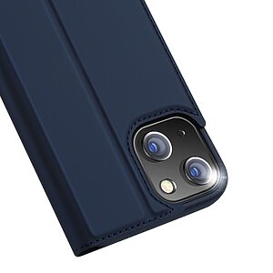 Θήκη iPhone 13 DUX DUCIS Skin Pro Series με βάση στήριξης, υποδοχή καρτών και μαγνητικό κούμπωμα Flip Wallet από συνθετικό δέρμα και TPU μπλε - Image 5