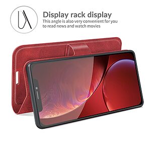 Θήκη iPhone 13 Pro Mad Mask Leather Wallet Case V2 με βάση στήριξης, υποδοχές καρτών και μαγνητικό κούμπωμα Flip Wallet από συνθετικό δέρμα κόκκινο - Image 3