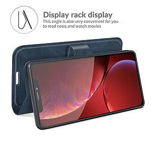 Θήκη iPhone 13 Pro Mad Mask Leather Wallet Case V2 με βάση στήριξης, υποδοχές καρτών και μαγνητικό κούμπωμα Flip Wallet από συνθετικό δέρμα μπλε - Image 3