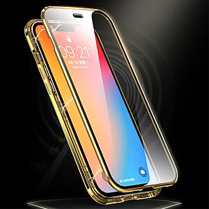 Θήκη iPhone 13 Pro Max LUPHIE μεταλλική με εσωτερικό μαγνήτη και ανθεκτικό Tempered Glass 360° διπλής όψης με Camera Protection Lips ασημί - Image 4