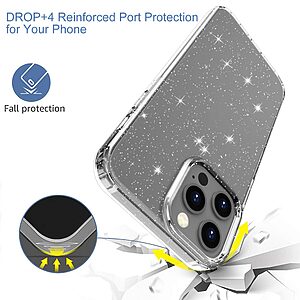 Θήκη iPhone 13 Pro Max OEM πλάτη με διακριτικό γκλίτερ από αντικραδασμικό Premium TPU - Image 4