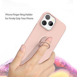 Θήκη iPhone 13 Pro Max OEM Ultra Thin Matte Premium Πλάτη με ημίσκληρο TPU και δαχτυλίδι στήριξης γκρι - Image 4