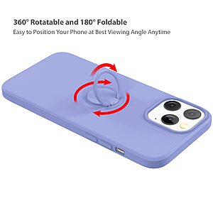 Θήκη iPhone 13 Pro OEM Ultra Thin Matte Premium Πλάτη με ημίσκληρο TPU και δαχτυλίδι στήριξης γκρι - Image 3