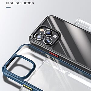 Θήκη iPhone 13 Pro OEM Sockproof ανθεκτική και ελαφριά με διάφανη Πλάτη και ενισχυμένες γωνίες TPU κόκκινο - Image 3