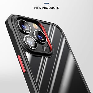 Θήκη iPhone 13 Pro OEM Sockproof ανθεκτική και ελαφριά με διάφανη Πλάτη και ενισχυμένες γωνίες TPU μαύρο - Image 4