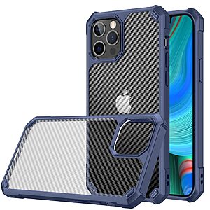 Θήκη iPhone 13 Pro OEM Sockproof Carbon ανθεκτική και ελαφριά με ημιδιάφανη Πλάτη και ενισχυμένες γωνίες TPU μπλε