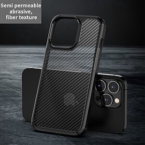 Θήκη iPhone 13 Pro OEM Sockproof Carbon ανθεκτική και ελαφριά με ημιδιάφανη Πλάτη TPU και Camera Protection Raised lips μπλε - Image 4