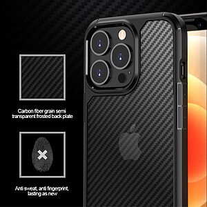 Θήκη iPhone 13 Pro OEM Sockproof Carbon ανθεκτική και ελαφριά με ημιδιάφανη Πλάτη TPU και Camera Protection Raised lips μπλε - Image 5