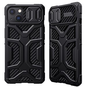 Θήκη iPhone 13 NiLLkin Adventurer Series SockProof πλάτη από σκληρό και ενισχυμένο Premium TPU μαύρο