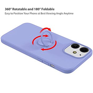 Θήκη iPhone 13 OEM Ultra Thin Matte Premium Πλάτη με ημίσκληρο TPU και δαχτυλίδι στήριξης ροζ - Image 3