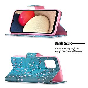 Θήκη Samsung Galaxy A03s OEM Wintersweet με βάση στήριξης, υποδοχές καρτών και μαγνητικό κούμπωμα Flip Wallet από συνθετικό δέρμα και TPU - Image 4