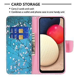 Θήκη Samsung Galaxy A03s OEM Wintersweet με βάση στήριξης, υποδοχές καρτών και μαγνητικό κούμπωμα Flip Wallet από συνθετικό δέρμα και TPU - Image 5