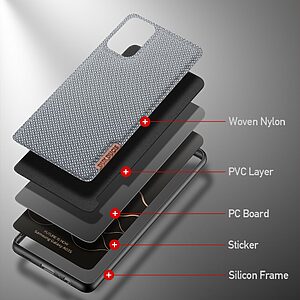 Θήκη Samsung Galaxy A03s DUX DUCIS Fino Series πλάτη από ύφασμα με εσωτερικό Premium TPU μπλε - Image 3