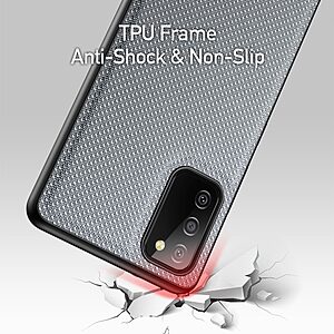 Θήκη Samsung Galaxy A03s DUX DUCIS Fino Series πλάτη από ύφασμα με εσωτερικό Premium TPU μπλε - Image 5