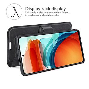 Θήκη Xiaomi Poco X3 GT Mad Mask Leather Wallet Case V2 με βάση στήριξης, υποδοχές καρτών και μαγνητικό κούμπωμα Flip Wallet από συνθετικό δέρμα μαύρο - Image 3