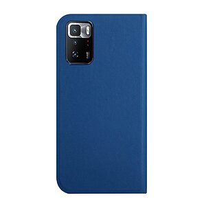 Θήκη Xiaomi Poco X3 GT OEM Skin Touch Leather με βάση στήριξης Trifold και μαγνητικό κούμπωμα Flip από συνθετικό δέρμα και TPU μπλε - Image 3