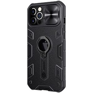 Θήκη iPhone 12 Pro Max NiLLkin Camshield Armor Series Πλάτη με προστασία για την κάμερα, Kickstand και Βάση στήριξης από σκλήρό Premium TPU μαύρο - Image 3