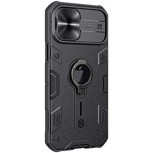 Θήκη iPhone 12 Pro Max NiLLkin Camshield Armor Series Πλάτη με προστασία για την κάμερα, Kickstand και Βάση στήριξης από σκλήρό Premium TPU μαύρο - Image 4