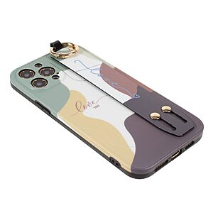 Θήκη iPhone 12 Pro OEM Πλάτη δερματίνη με ειδικό λουράκι λαβής Style B και αντικραδασμικό Premium TPU - Image 4