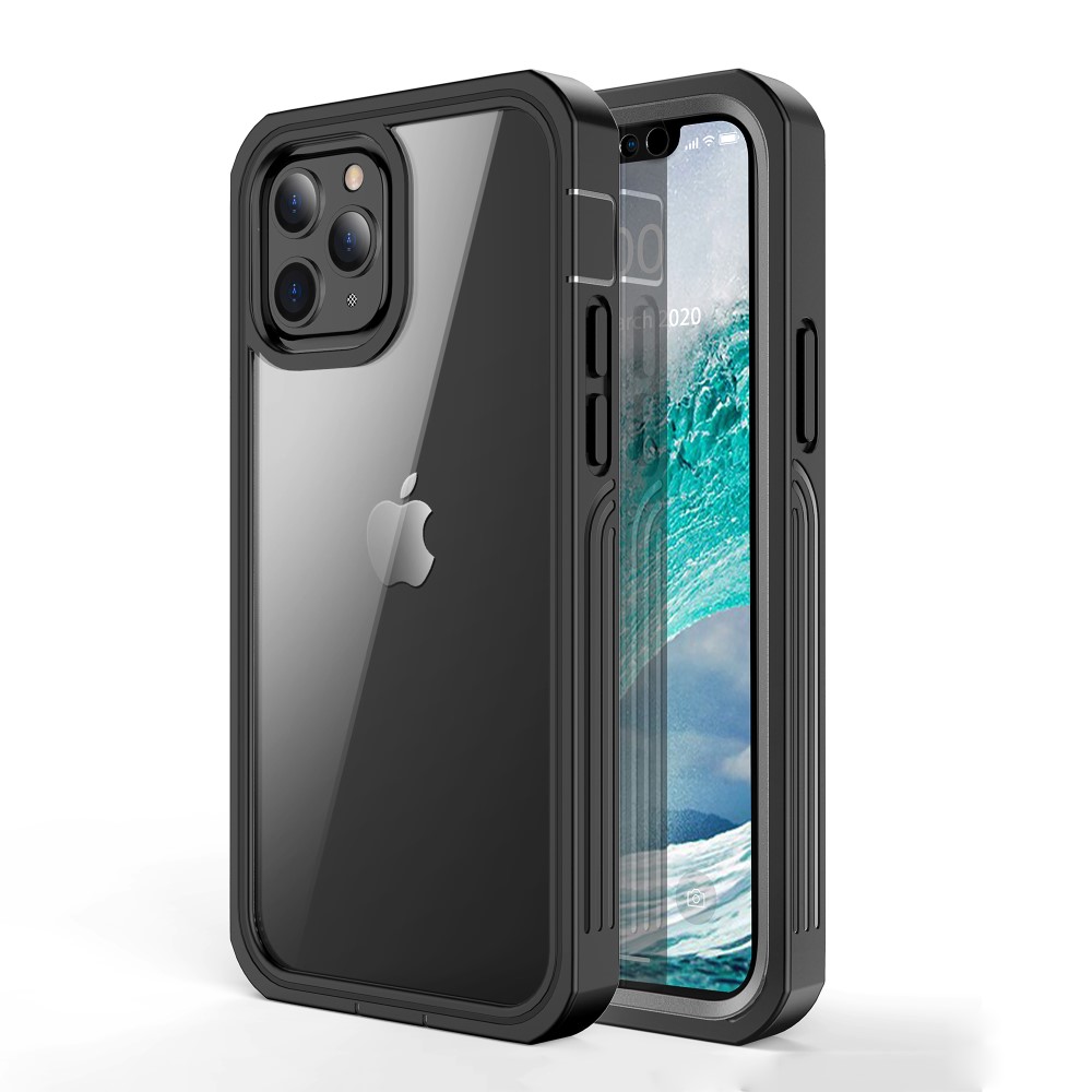 Θήκη iPhone 12 / 12 Pro OEM Full Cover Case 360° με Screen Protector από σκληρό πλαστικό και TPU Frame μαύρο Θήκη iPhone 12 / 12 Pro OEM Full Cover Case 360° με Screen Protector από σκληρό πλαστικό και TPU Frame μαύρο