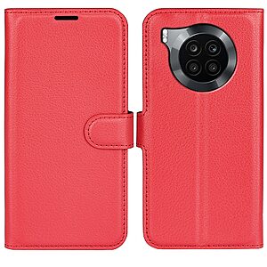 Θήκη Huawei Nova 8i / Honor 50 Lite OEM Litchi Skin Series με βάση στήριξης