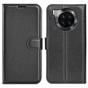 Θήκη Huawei Nova 8i / Honor 50 Lite OEM Litchi Skin Series με βάση στήριξης