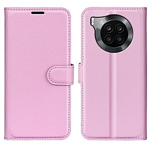 Θήκη Huawei Nova 8i / Honor 50 Lite OEM Litchi Skin Series με βάση στήριξης