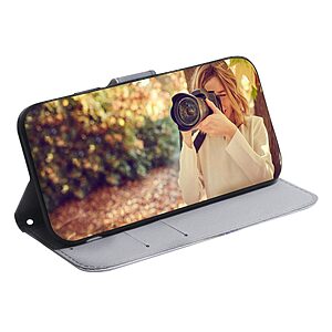 Θήκη Realme 8i OEM Wintersweet με βάση στήριξης, υποδοχές καρτών και μαγνητικό κούμπωμα Flip Wallet από συνθετικό δέρμα και TPU - Image 4