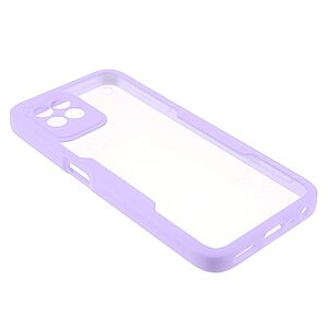 Θήκη Realme 8i OEM Full Cover Case 360° με Screen Protector και TPU Frame μωβ - Image 5