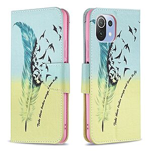 Θήκη Xiaomi Mi 11 Lite / Mi 11 Lite 5G OEM Feather & Birds με βάση στήριξης
