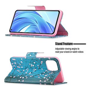 Θήκη Xiaomi Mi 11 Lite / Mi 11 Lite 5G OEM Wintersweet με βάση στήριξης, υποδοχές καρτών και μαγνητικό κούμπωμα Flip Wallet από συνθετικό δέρμα και TPU - Image 4