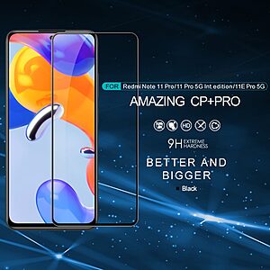 NiLLkin Amazing CP+ Pro Max για Xiaomi Redmi Note 11 Pro / 11 Pro 5G / 12 Pro 4G (Πλήρης Κάλυψη) Αντιχαρακτικό γυαλί Tempered Glass 9H – μαύρο – 0.33mm - Image 3