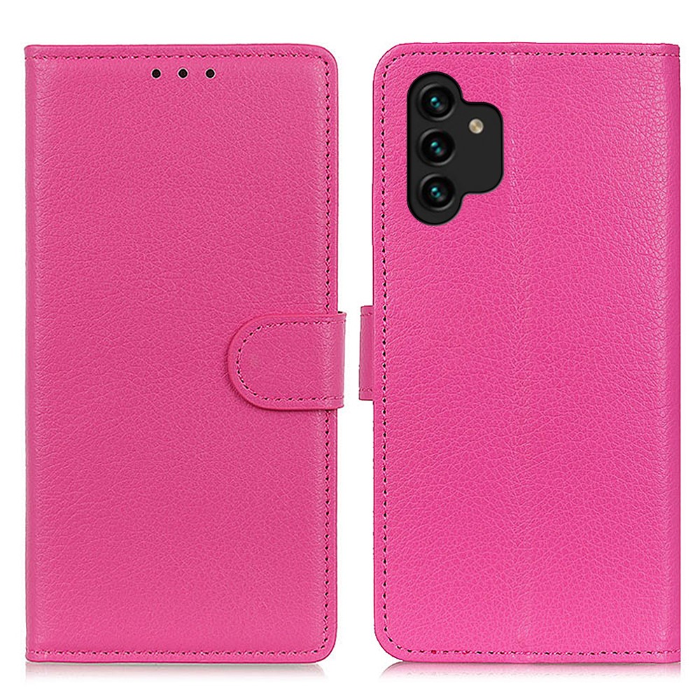 Θήκη Samsung Galaxy A13 OEM Litchi Skin  Leather με βάση στήριξης