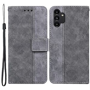Θήκη Samsung Galaxy A13 OEM Leather Wallet Case Geometry Style με βάση στήριξης