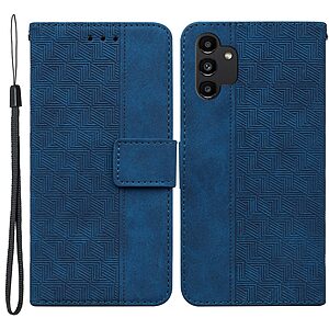 Θήκη Samsung Galaxy A13 OEM Leather Wallet Case Geometry Style με βάση στήριξης