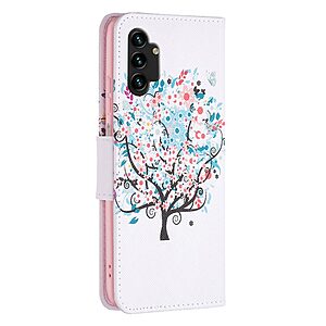 Θήκη Samsung Galaxy A13 OEM Flowered Tree με βάση στήριξης, υποδοχές καρτών και μαγνητικό κούμπωμα Flip Wallet από συνθετικό δέρμα και TPU - Image 3